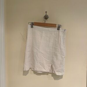 Abercrombie & Fitch White Linen Skirt Small